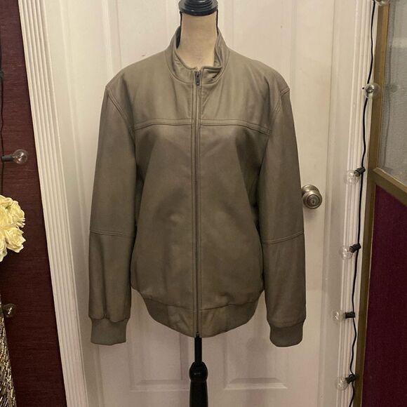 Murano genuine lamb skin men bomber jacket, XL